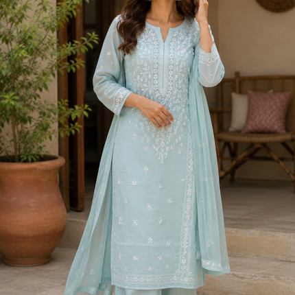 Printed Kurtis & Dupatta Set - Kanishk Silk