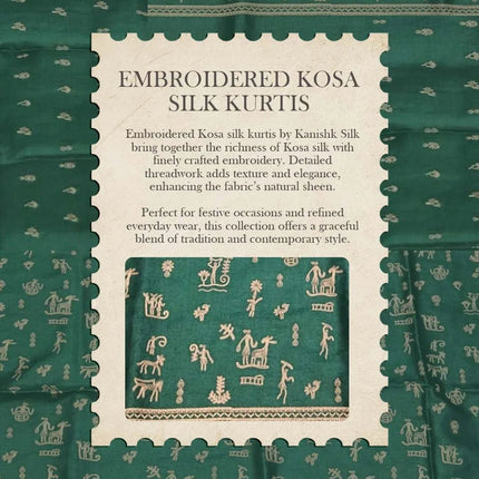 Embroidered Kurtis & Dupatta Set - Kanishk Silk