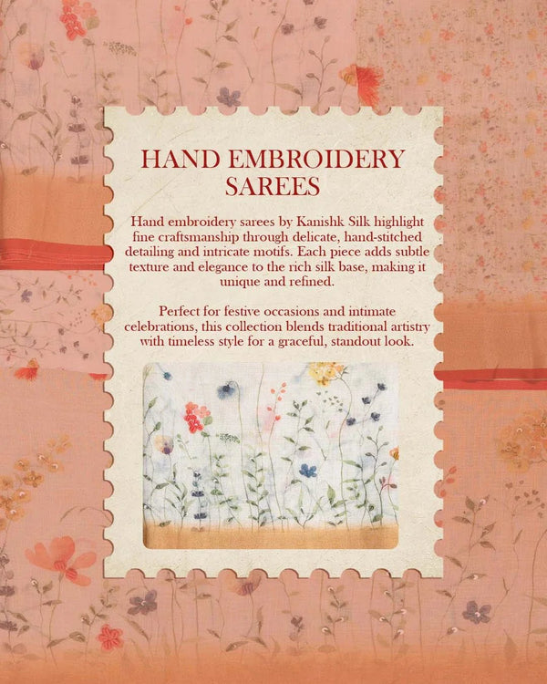 Hand-Embroidered Silk Sarees