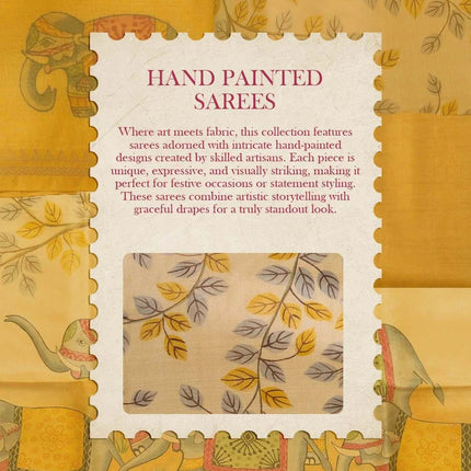 Hand-Painted Silk Sarees - Kanishk Silk
