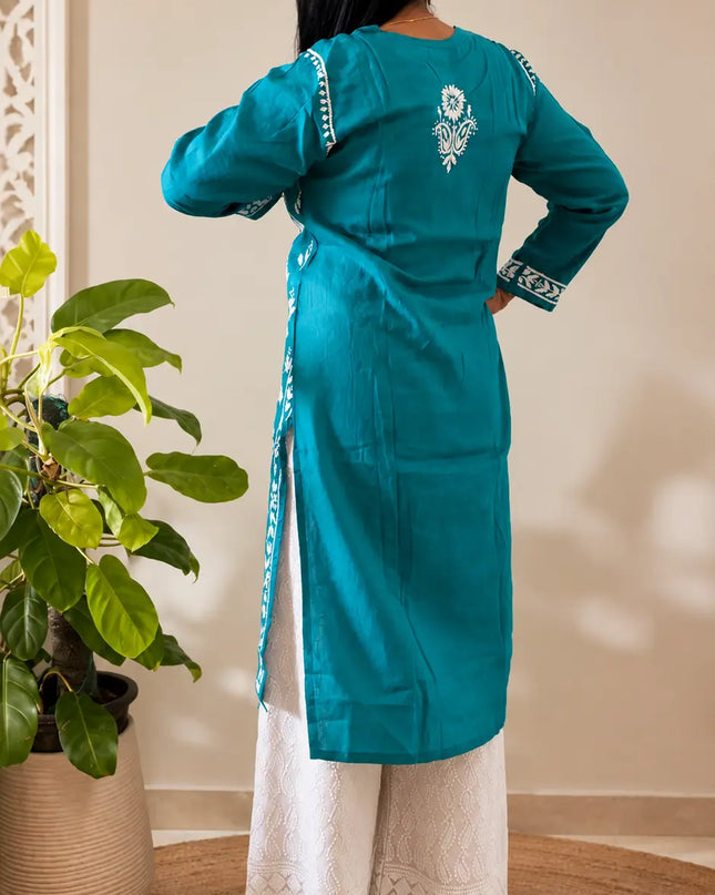 Handcrafted Cotton Chikankari Kurti