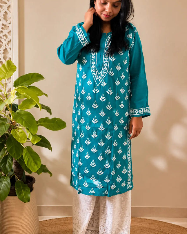 Handcrafted Cotton Chikankari Kurti