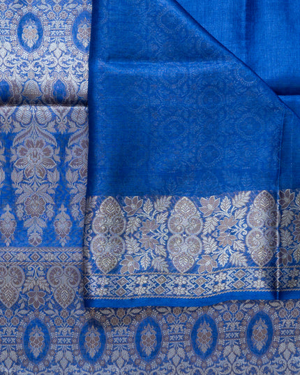 Pure Kosa Silk Plain Saree with Border with Blouse (Silk Mark Certified)