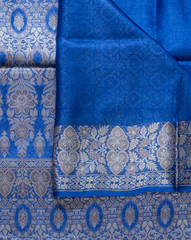 Pure Kosa Silk Plain Saree with Border with Blouse (Silk Mark Certified)
