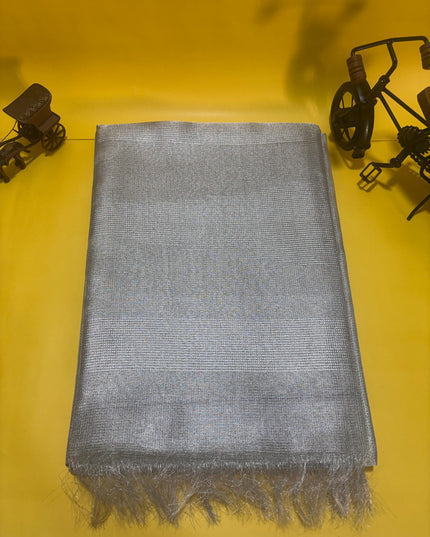 Golden Tissue Tussar Silk Saree with Blouse