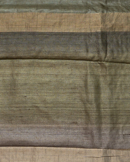 Mustard Yellow Pure Kosa Silk Saree With All Over Machine Embroidery (Silk Mark Certified) - Kanishk Silk