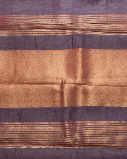 Plum Purple Mix Kosa Silk Saree with Blouse - Kanishk Silk