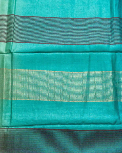 Three Shaded Teal Kosa Silk Saree with Tiny Buti Motifs with Blouse (Silk Mark certified) - Kanishk Silk
